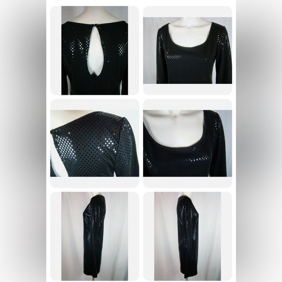 Express Black Sequin Mini Party Dress size XS - Picture 2 of 9